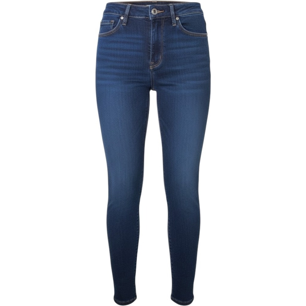 FRAME Le Skinny De Jeanne Crop Jean Bonn Dark Wash Stretch Denim Size 25 LSJC079
